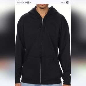 Gildan Black Zip-Up Hooded Sweatshirt
